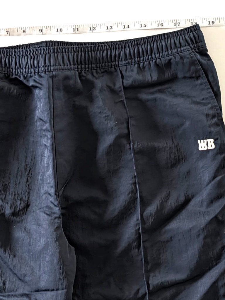 Wales Bonner Guide Track Pants L Navy Taslan Gaberdine Pintuck Zipped Cuffs Nwt — image 6 of 8